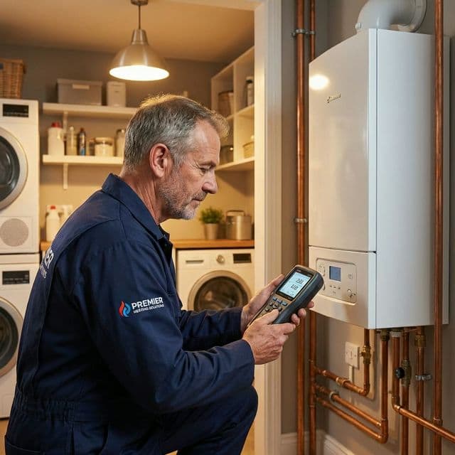 High efficiency gas boiler installation