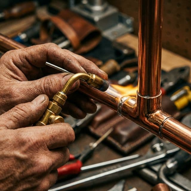 Professional copper pipework