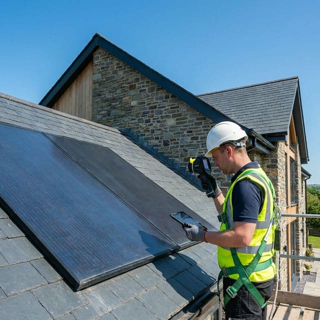 Solar panels on a residential roof